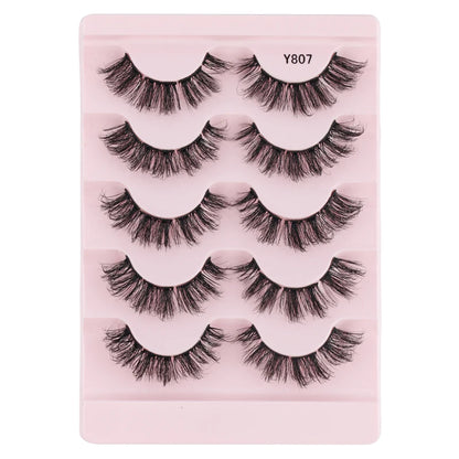 Natural Short False Mink Lashes 3/5/10 Pairs Extensions Eye Hair False Eyelashes 3D Faux Cils Soft Fluffy Eye Lashes for Beauty