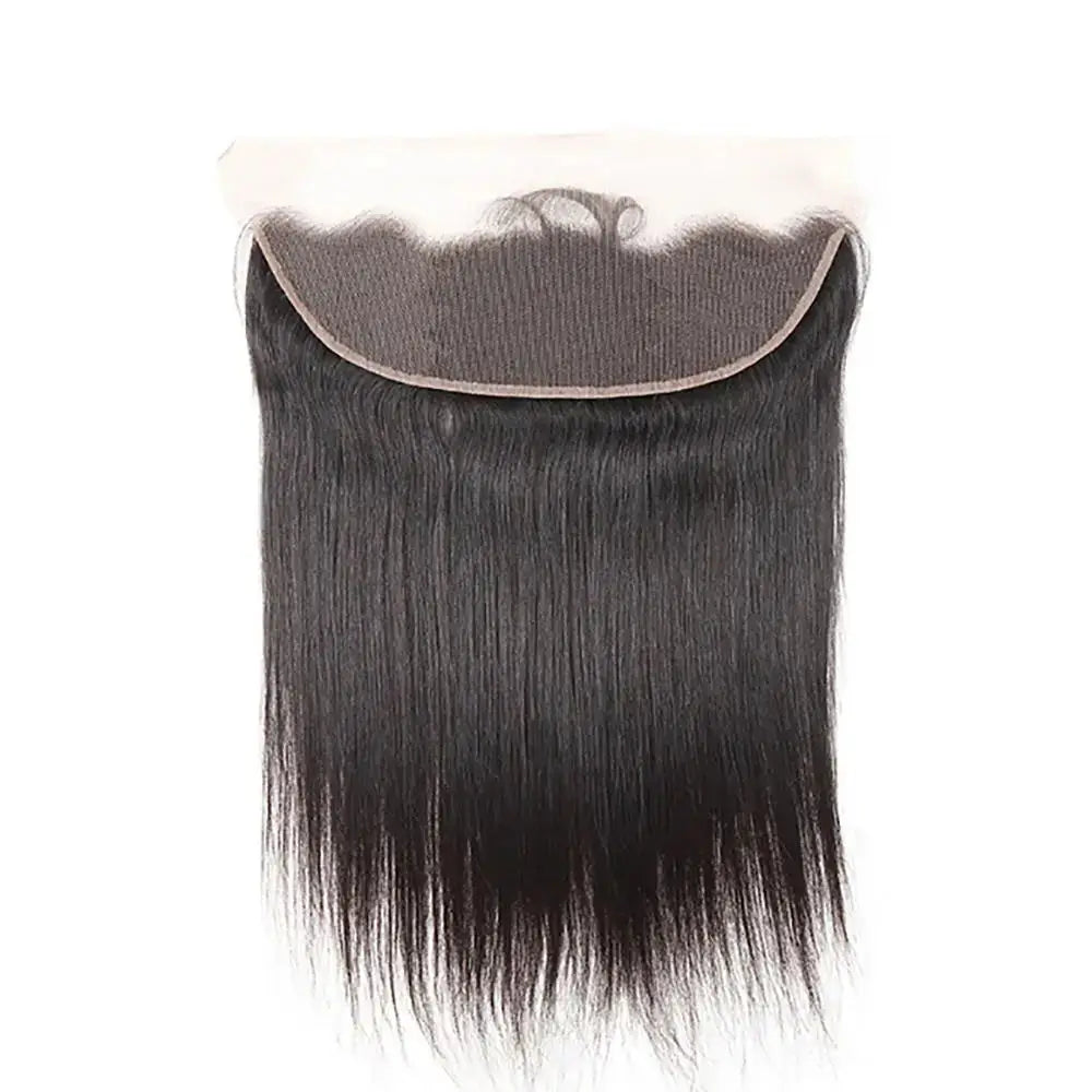 13x4 HD Transparent Lace Frontal 100% Human Hair Pre plucked Bleached Knots Natural Hair Line 4x4 Lace Closure With Baby Hair