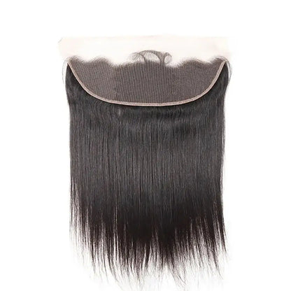 13x4 HD Transparent Lace Frontal 100% Human Hair Pre plucked Bleached Knots Natural Hair Line 4x4 Lace Closure With Baby Hair