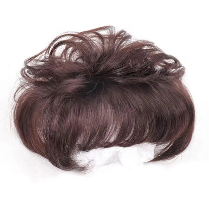 YELOWTIM Synthetic Long Water Wavy Curly Half Head Wig Women's Hairpieces Invisible Head Top Wig Block Increase Hair Volume