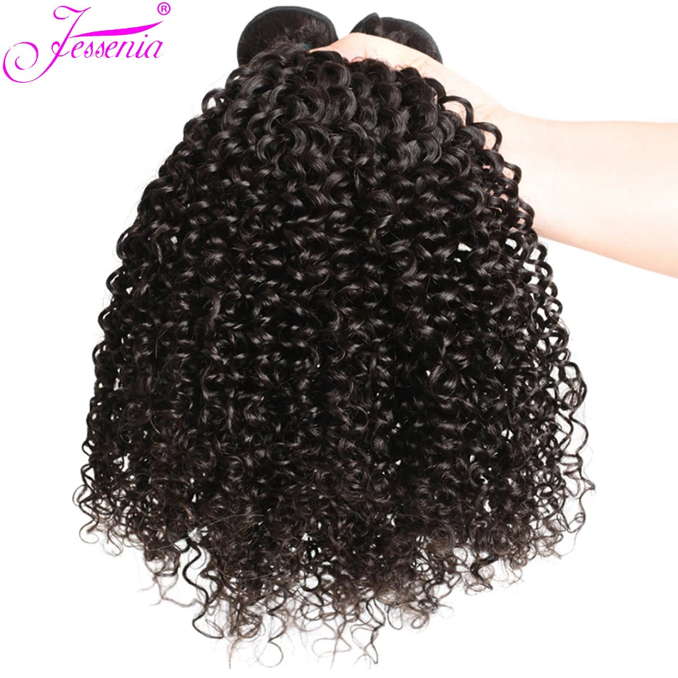 Indian Unprocessed Human Hair Kinky Curly 3 Bundles Deal Raw Hair Original Tissage Hair OnSale Deep Curl Natural Hair Extensions