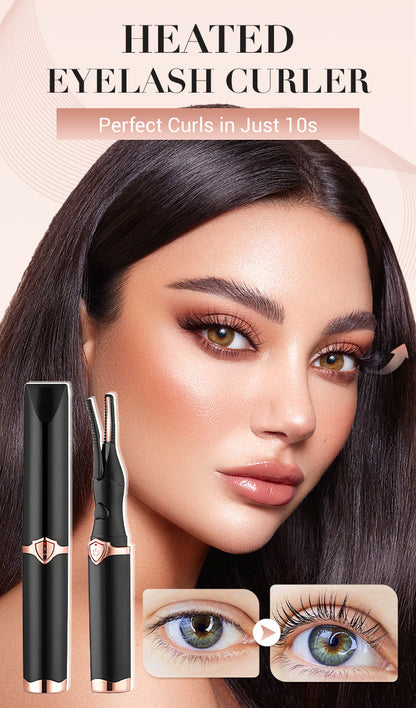 Electric Eyelash Curler For Instant Glam Long Lasting Natural Eyelash Comb Heated Lash Curling Tools