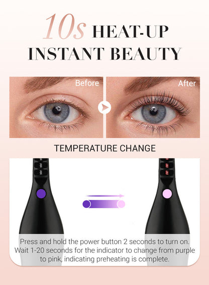 Electric Eyelash Curler For Instant Glam Long Lasting Natural Eyelash Comb Heated Lash Curling Tools